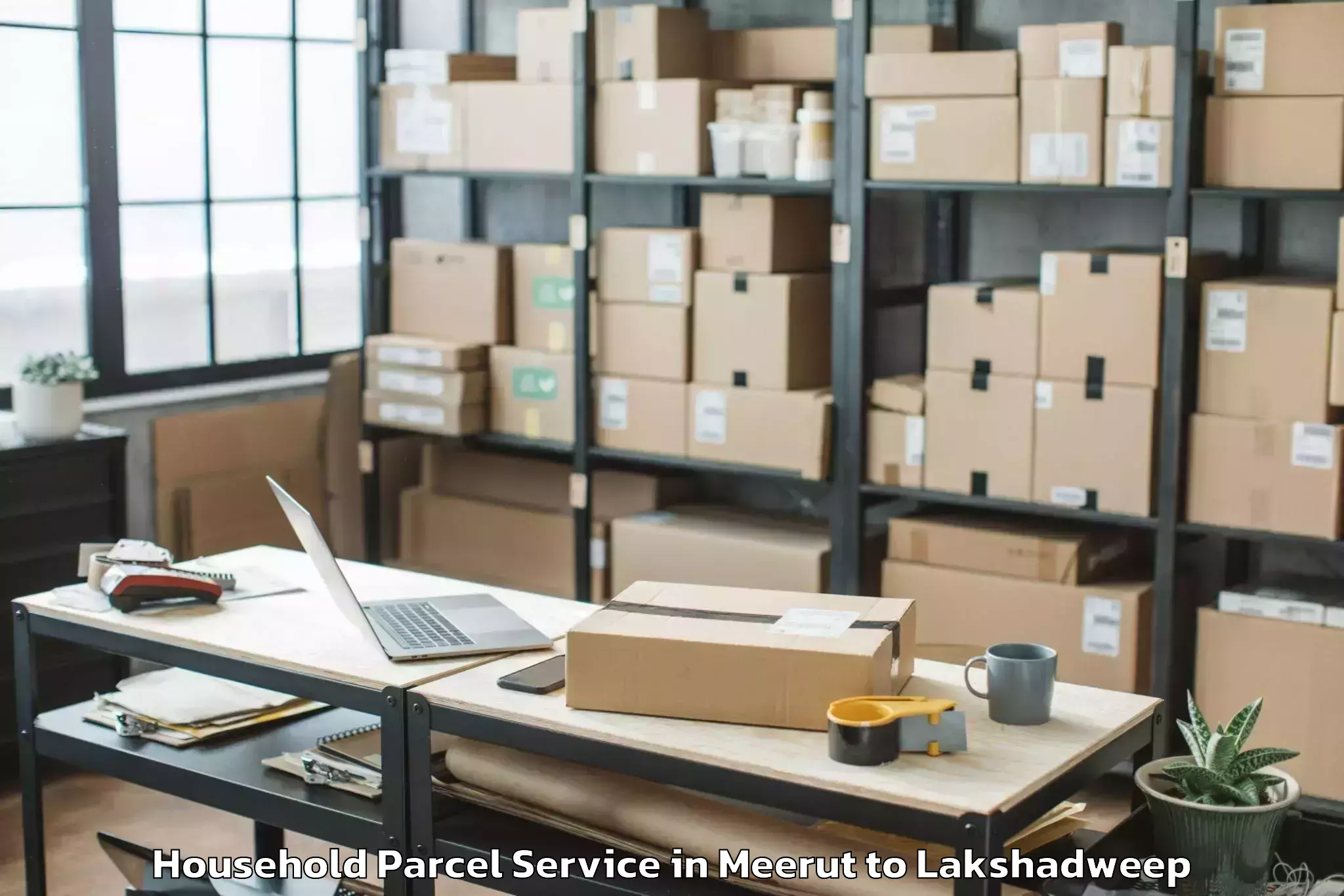 Meerut to Kiltan Island Household Parcel Booking